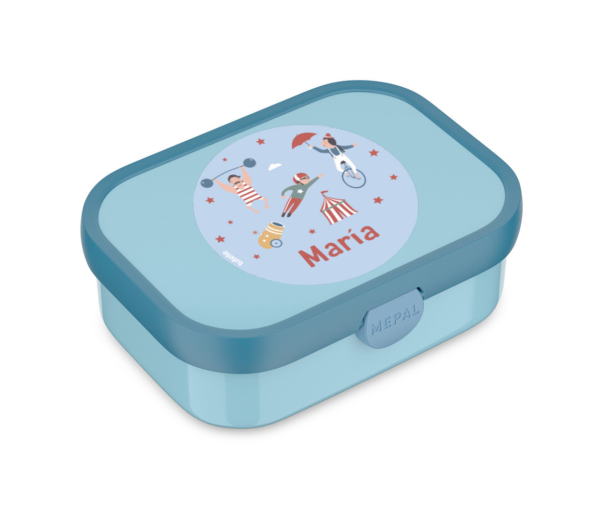 Midi Lunch Box Campus Cool Blue + Etichetta Circus Show Personalizzata