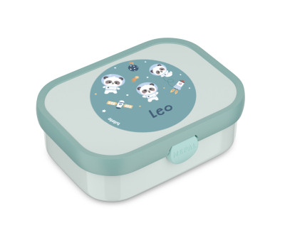 Midi Lunch Box Campus Cool Mint + Etichetta Pandas in Space Personalizzata