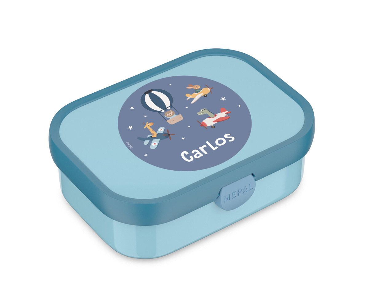 Midi Lunch Box Campus Cool Blue + Etichetta Planes Personalizzata
