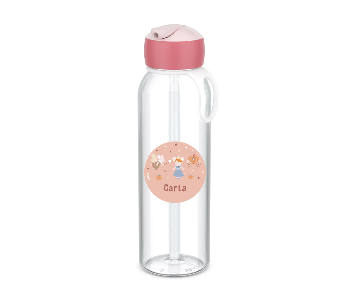 Botella Campus Flip-Up Personalizada Cool Pink 500ml Mouse Fairies