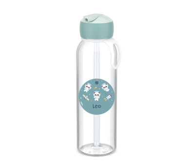 Botella Campus Flip-Up Personalizada Cool Mint 500ml Pandas in Space
