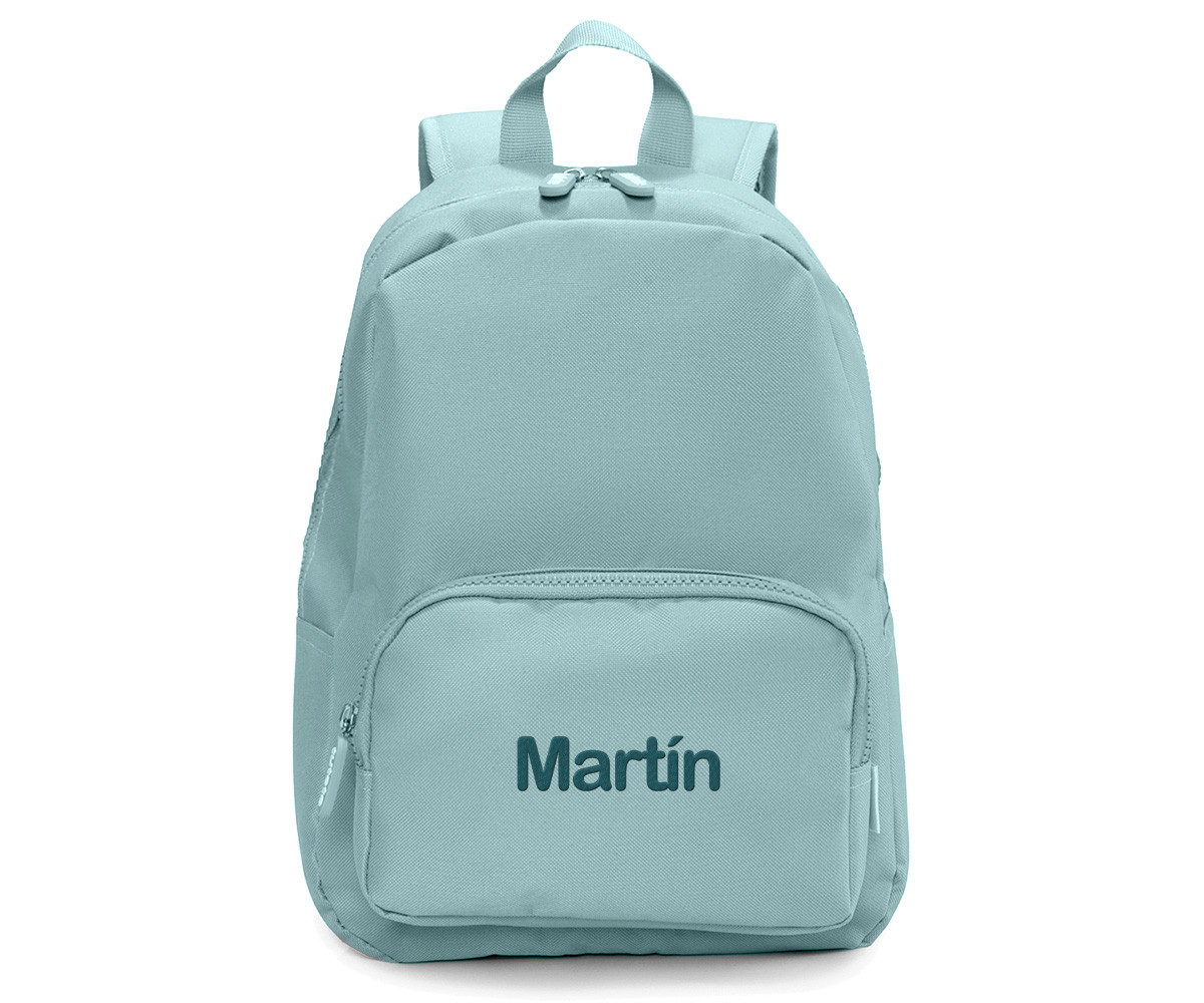 Mochila Solid Color Green Personalizable