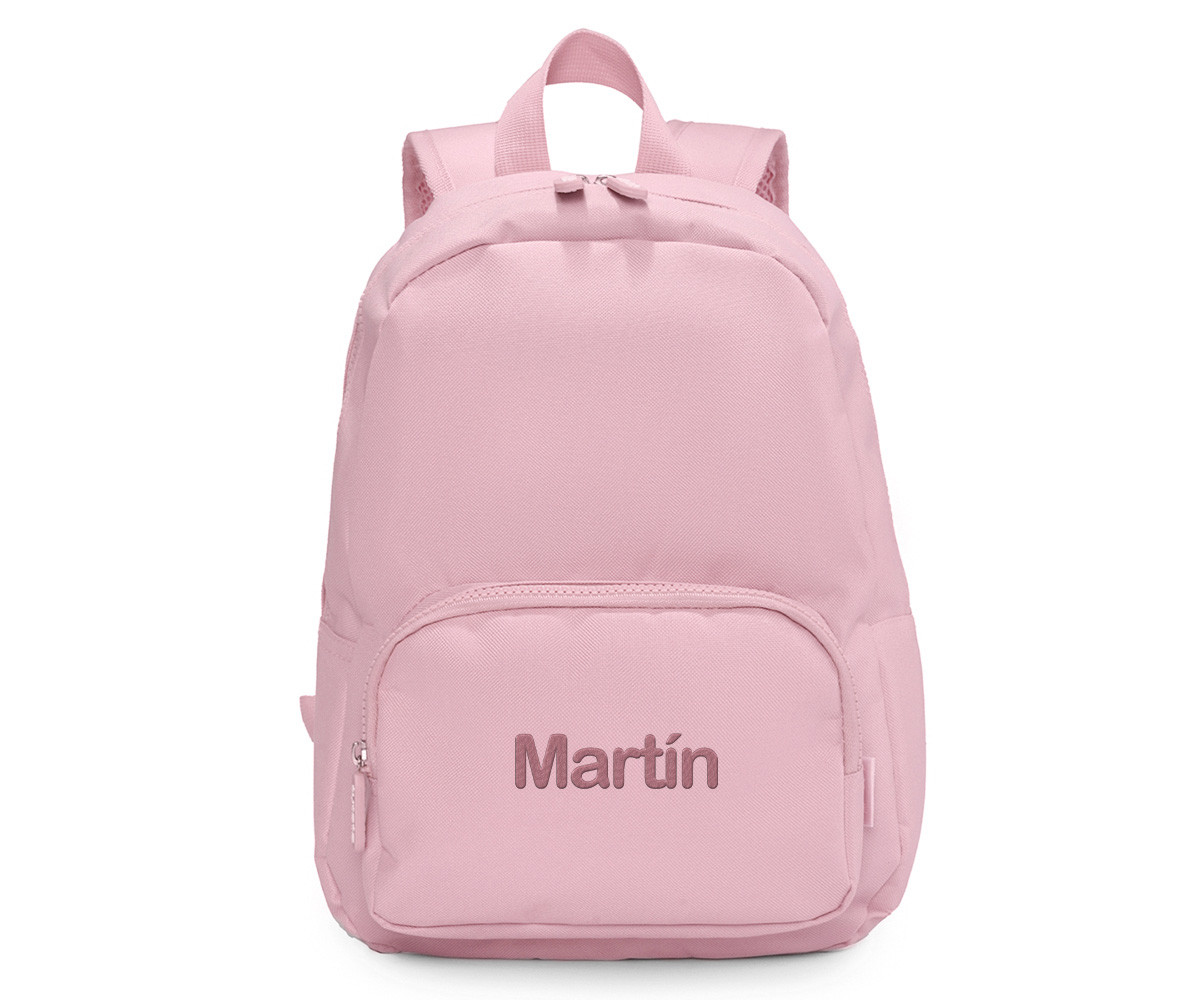 Mochila Solid Color Pink Personalizable