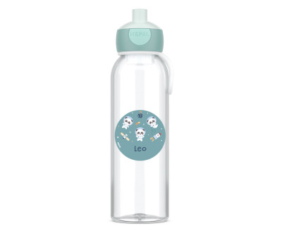 Botella Campus Pop-Up Personalizada Cool Mint 500ml Pandas in Space