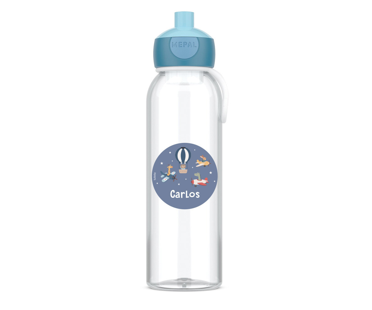 Botella Campus Pop-Up Personalizada Cool Blue 500ml Planes