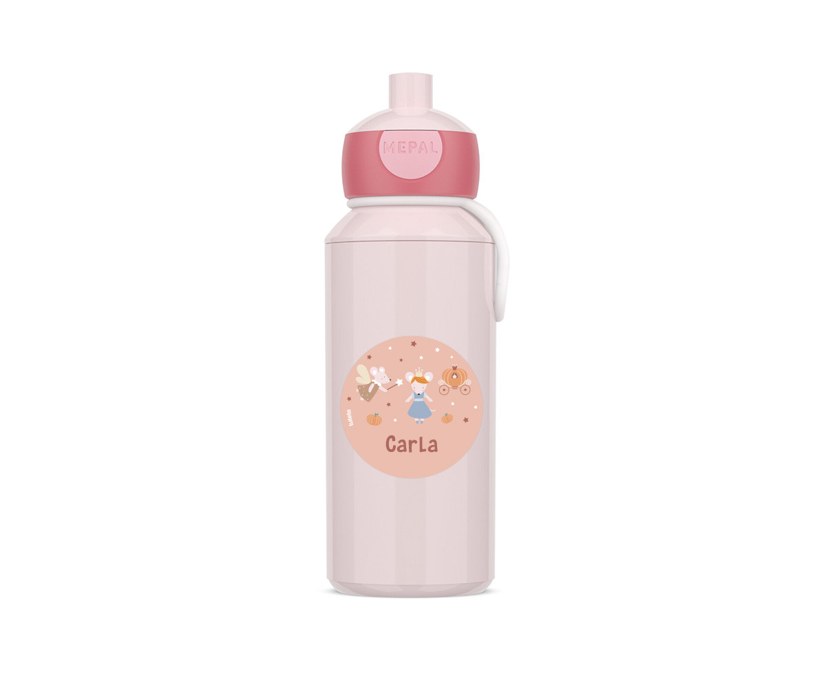 Botella Campus Pop-Up Personalizada Tutete Cool Pink 400ml Mouse Fairies