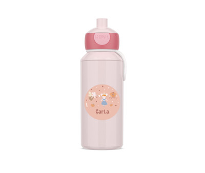 Botella Campus Pop-Up Personalizada Tutete Cool Pink 400ml Mouse Fairies