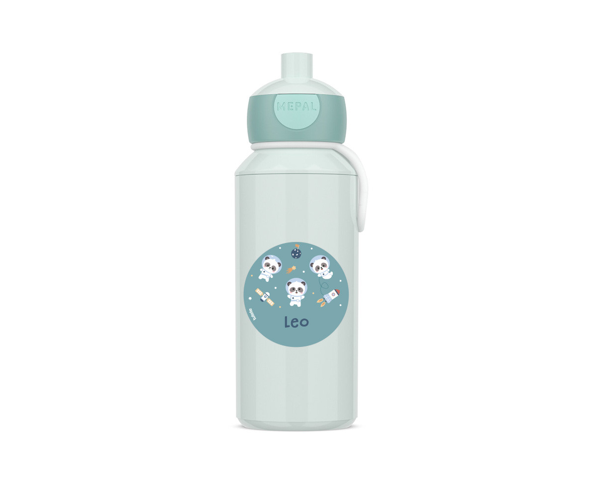 Botella Campus Pop-Up Personalizada Tutete Cool Mint 400ml Pandas in Space