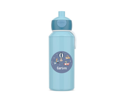 Botella Campus Pop-Up Personalizada Tutete Cool Blue 400ml Planes