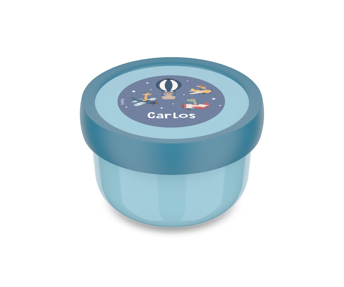 Cajita para Fruta Personalizada Campus Cool Blue Planes
