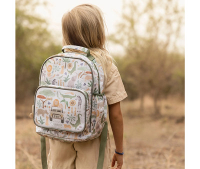 Mochila Mediana Safari Friends Little Dutch Personalizable