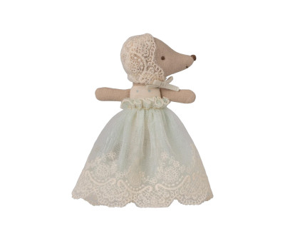 Bebé Ratón con Bata Mint