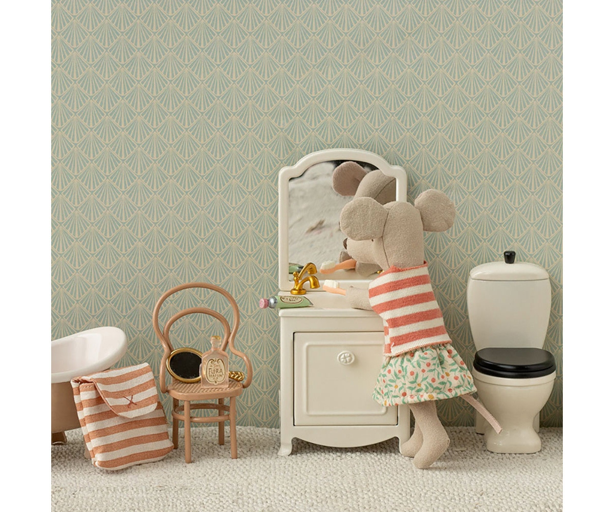 Set de Cepillo de Dientes en Bolsa Mouse Coral Stripe