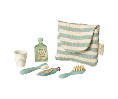 Set de Cepillo de Dientes en Bolsa Mouse Blue Stripe
