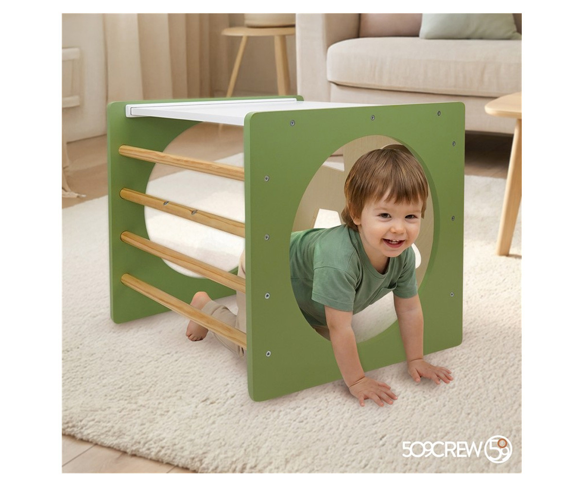 Cubo Arrampicata Montessori Green & Natural