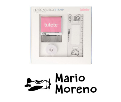 Timbro per tessuti Personalizzato Aereo + Nastro Capi Scuri