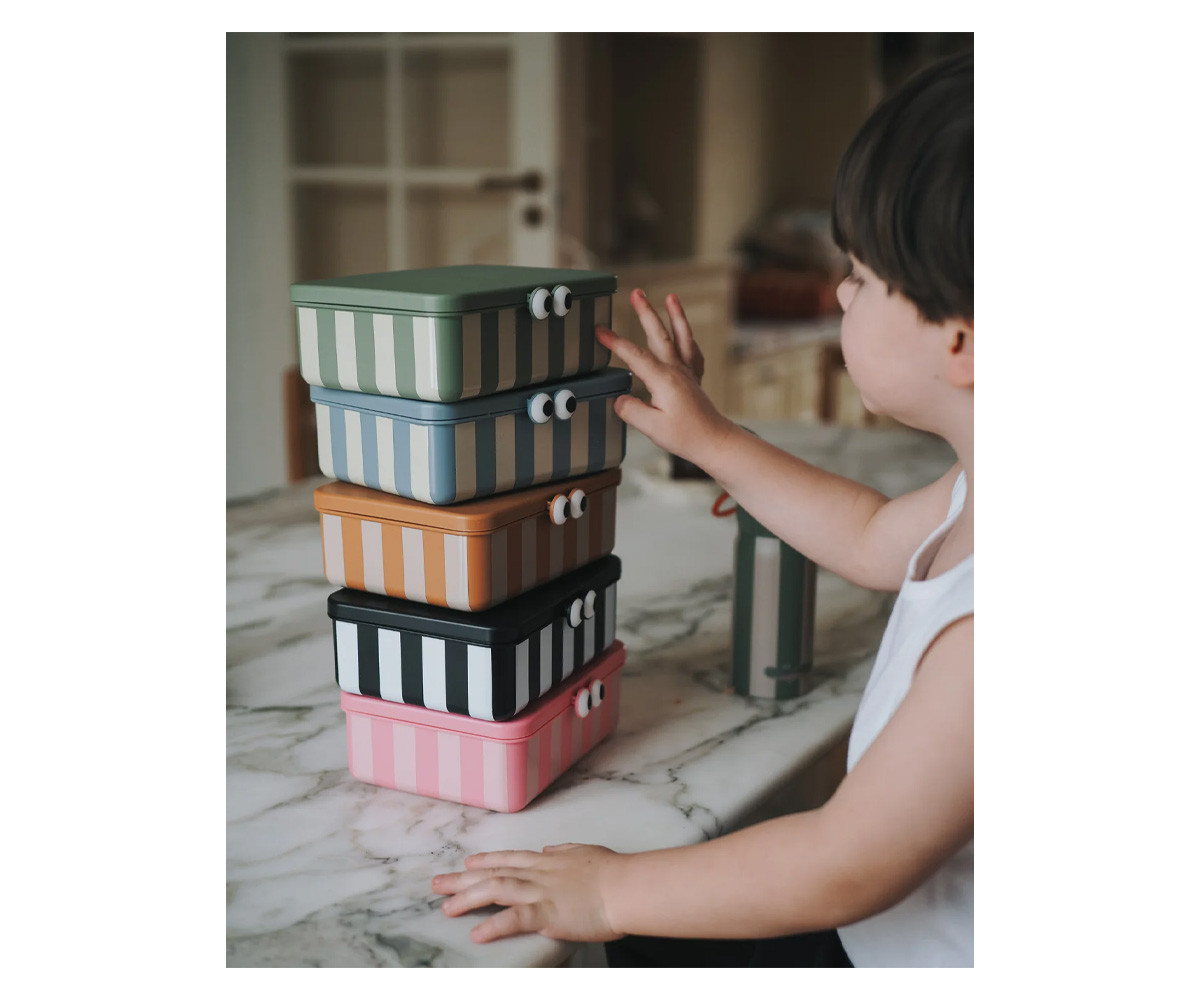Bento Box con 3 Vassoi Rimovibili Green