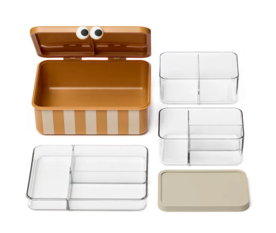 Bento Box con 3 Vassoi Rimovibili Mustard