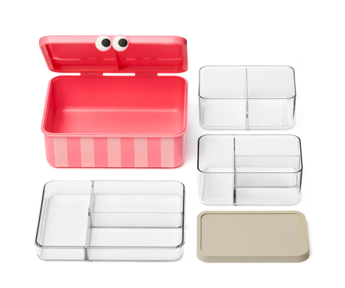 Bento Box con 3 Vassoi Rimovibili Pink