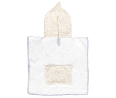 Poncho Flor Azul Personalizable