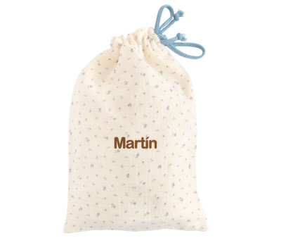 Borsa Merenda Blue Flowers Personalizzabile