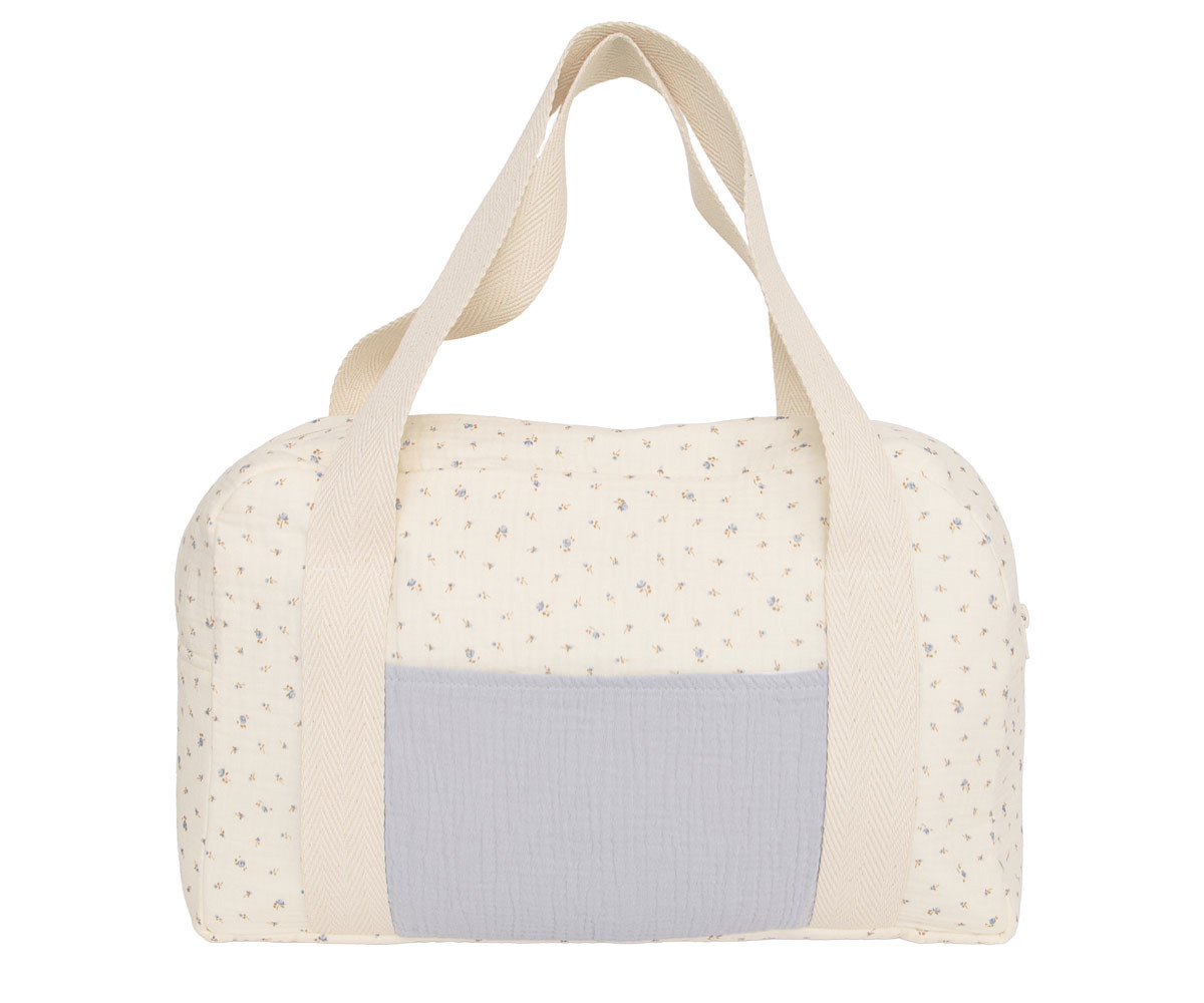 Borsa Sportiva Blue Flowers Personalizzabile