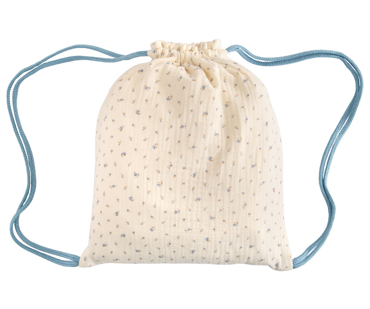 Mochila Saco Flor Azul Personalizable