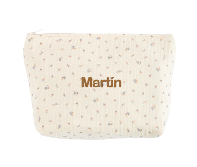 Neceser Infantil Flor Azul Personalizable