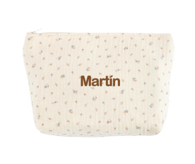 Neceser Infantil Flor Azul Personalizable