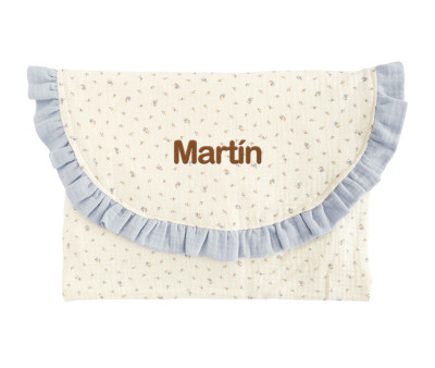 Bolsa Muda Flor Azul Personalizable