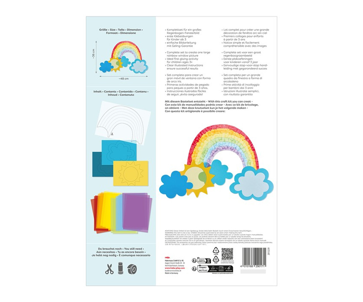 Set Creativo Aprender a Pegar Imagen para Ventanas Arco Iris