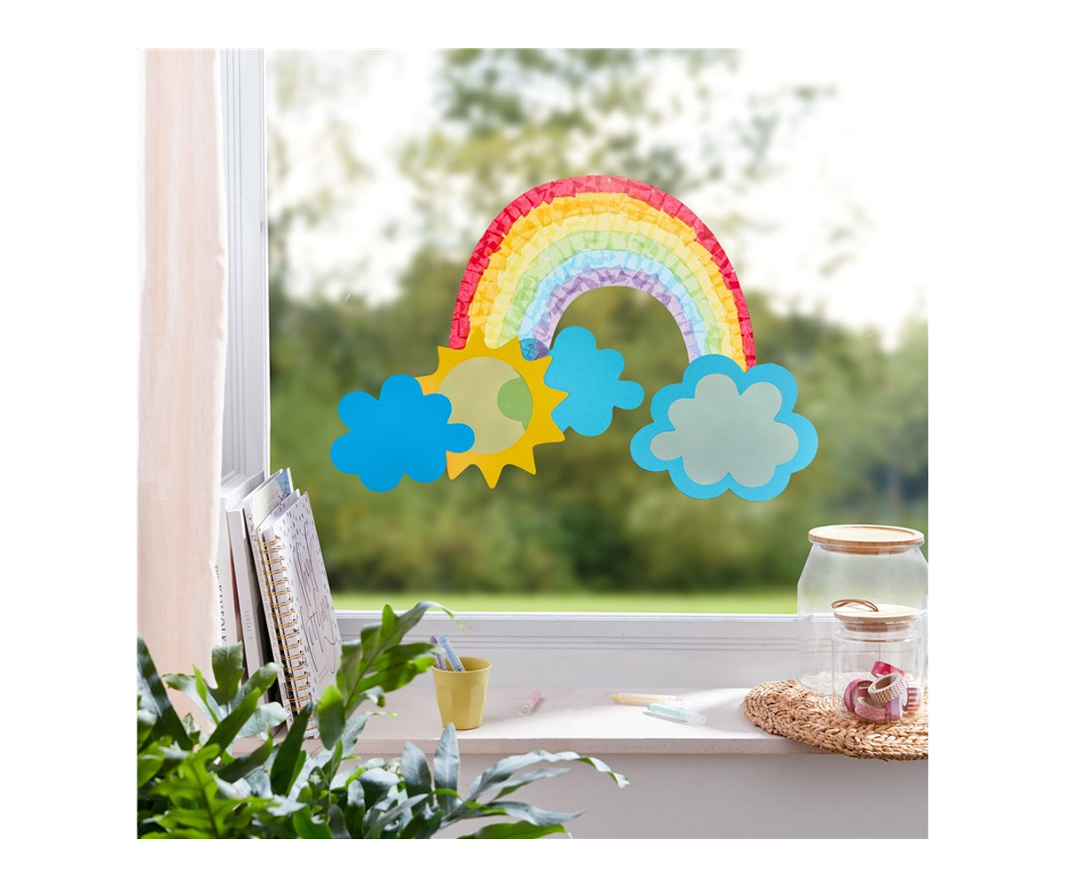 Set Creativo Aprender a Pegar Imagen para Ventanas Arco Iris