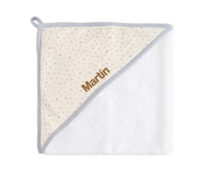 Capa de Baño Flor Azul Personalizable