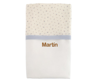 Manta Flor Azul Personalizable