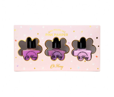 3 Esmaltes de Uñas Oh Flossy Pink Pamper