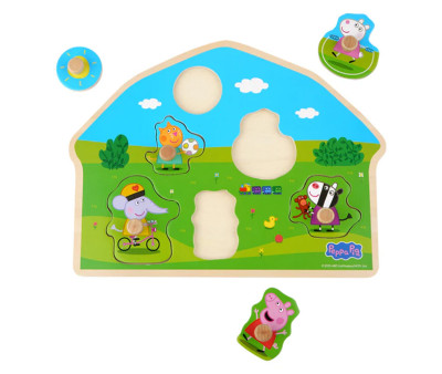Puzzle Encajable de Madera Peppa Pig