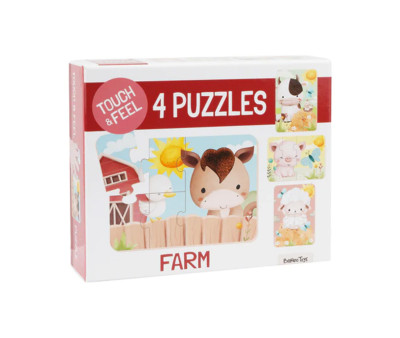 4 Puzzles Touch & Feel Granja