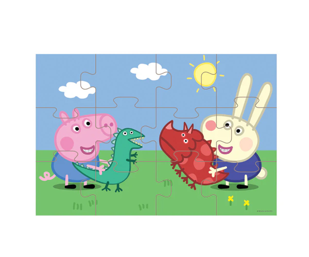 Maletín Puzzle Peppa Pig 12 piezas George