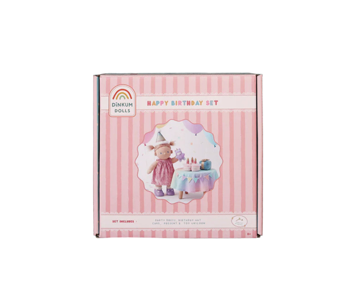 Conjunto Happy Birthday para Muñeco Dinkum