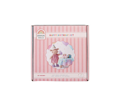 Conjunto Happy Birthday para Muñeco Dinkum