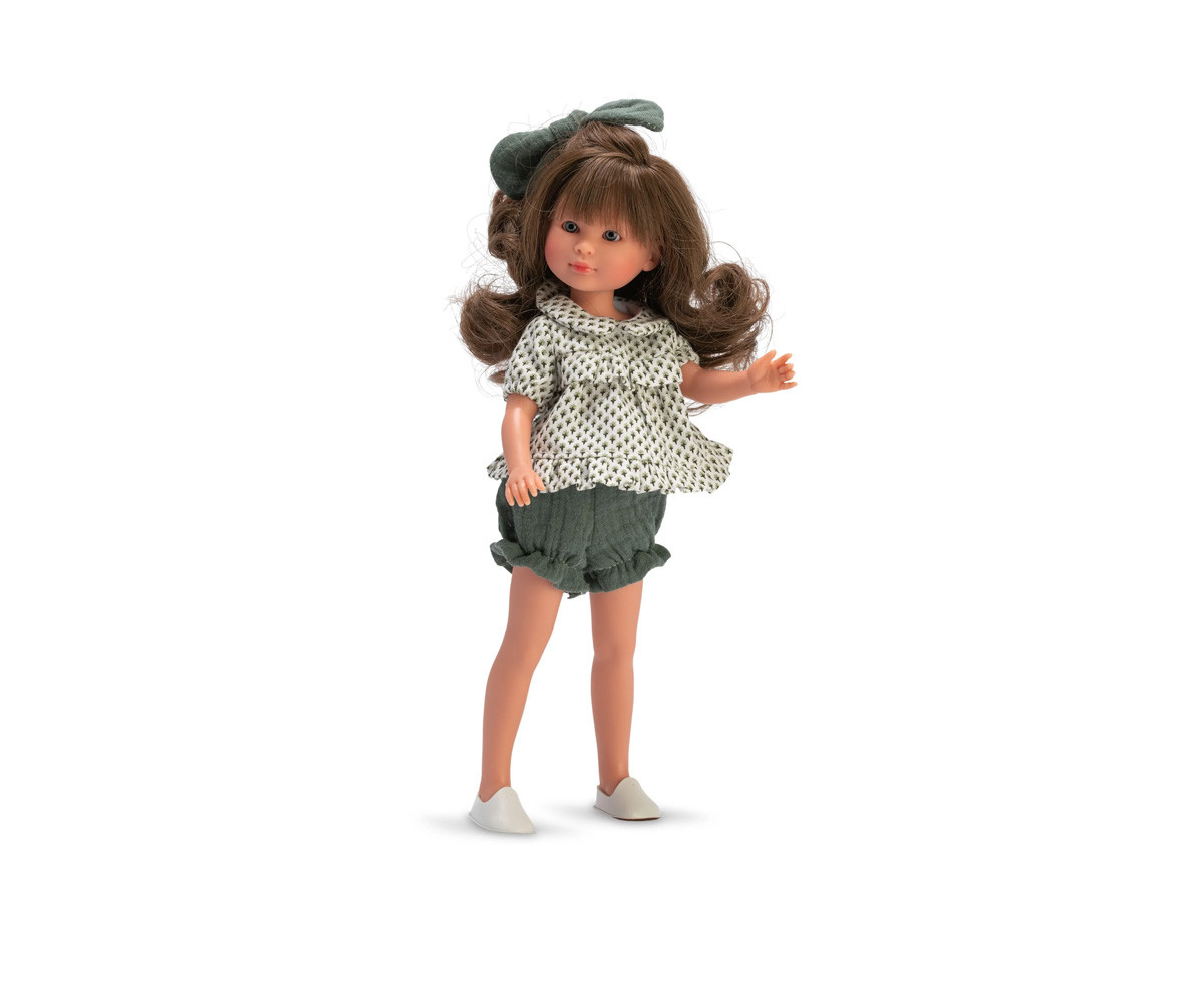 Muñeca Celia con Conjunto Camisa Y Pololo Verde