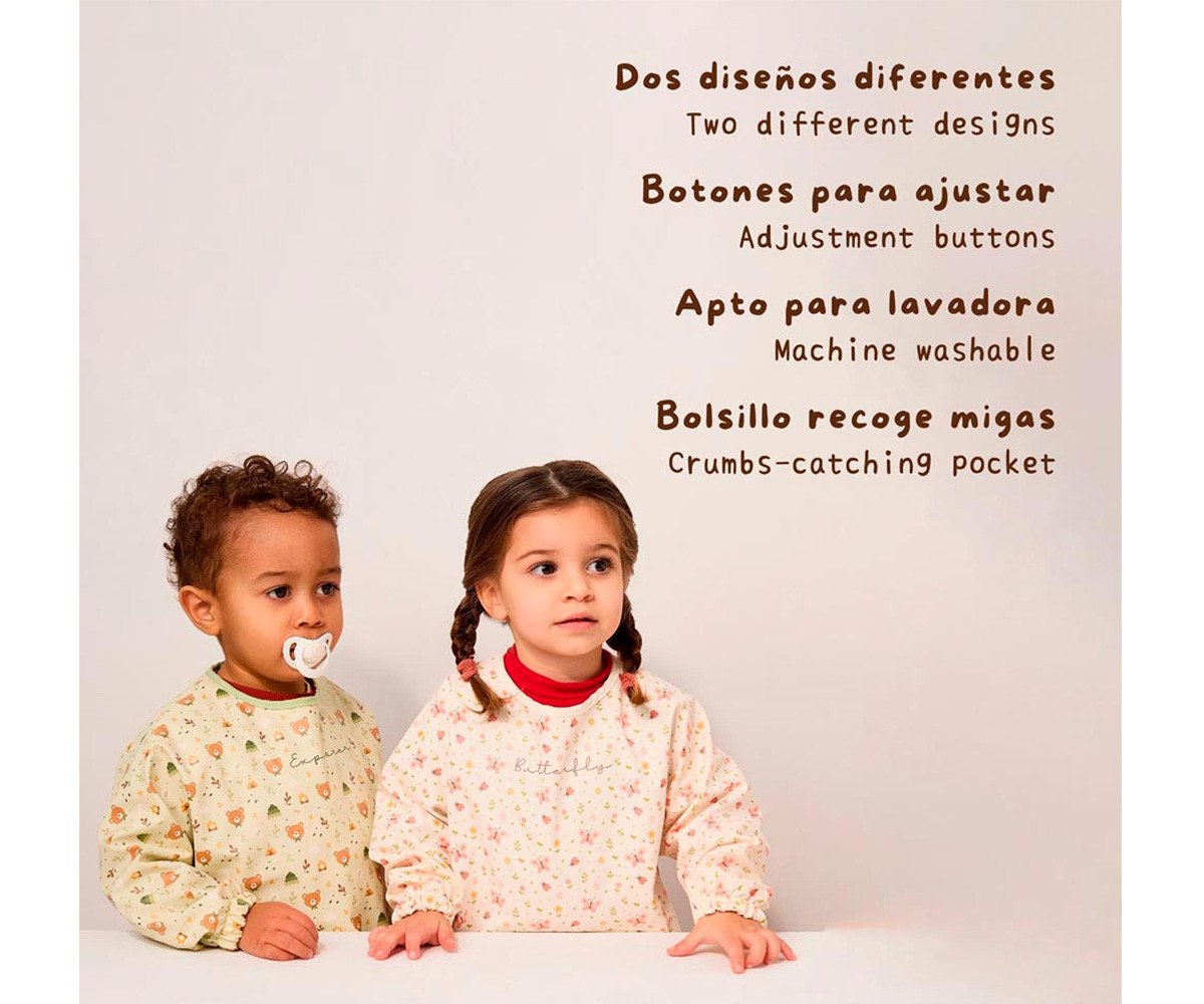 Babero Impermeable con Mangas Butterfly
