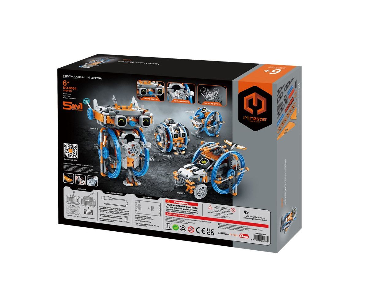 Robot Programable Inteligente 5 en 1 Azul