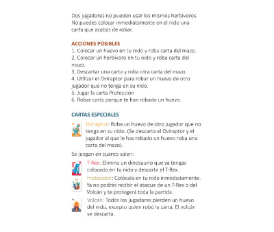 Juego de Cartas Dino Family