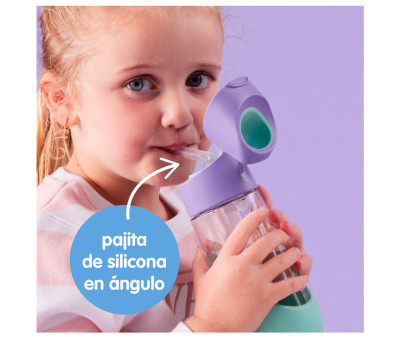 Botella de Tritán con Pajita 450 ml Sugar Plum