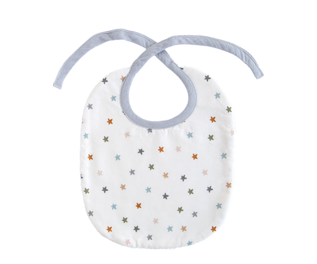 Babero Little Stars Blue Personalizable