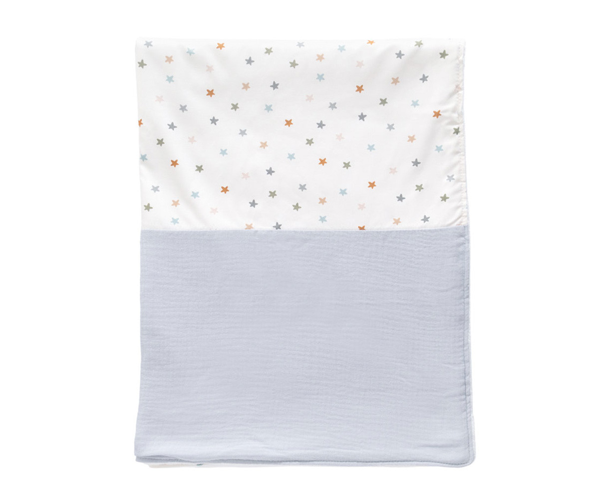 Manta Coralina Little Stars Blue Personalizable