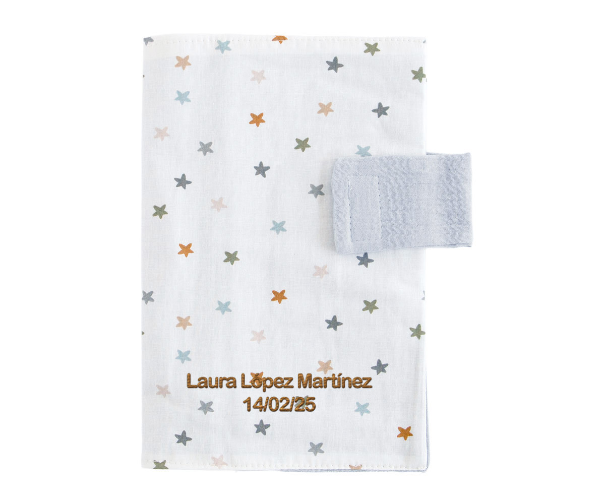 Portadocumentos Little Stars Blue Personalizable