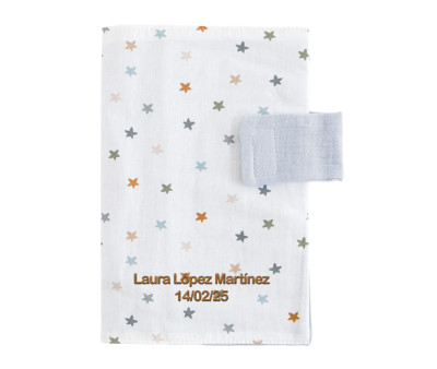 Portadocumentos Little Stars Blue Personalizable