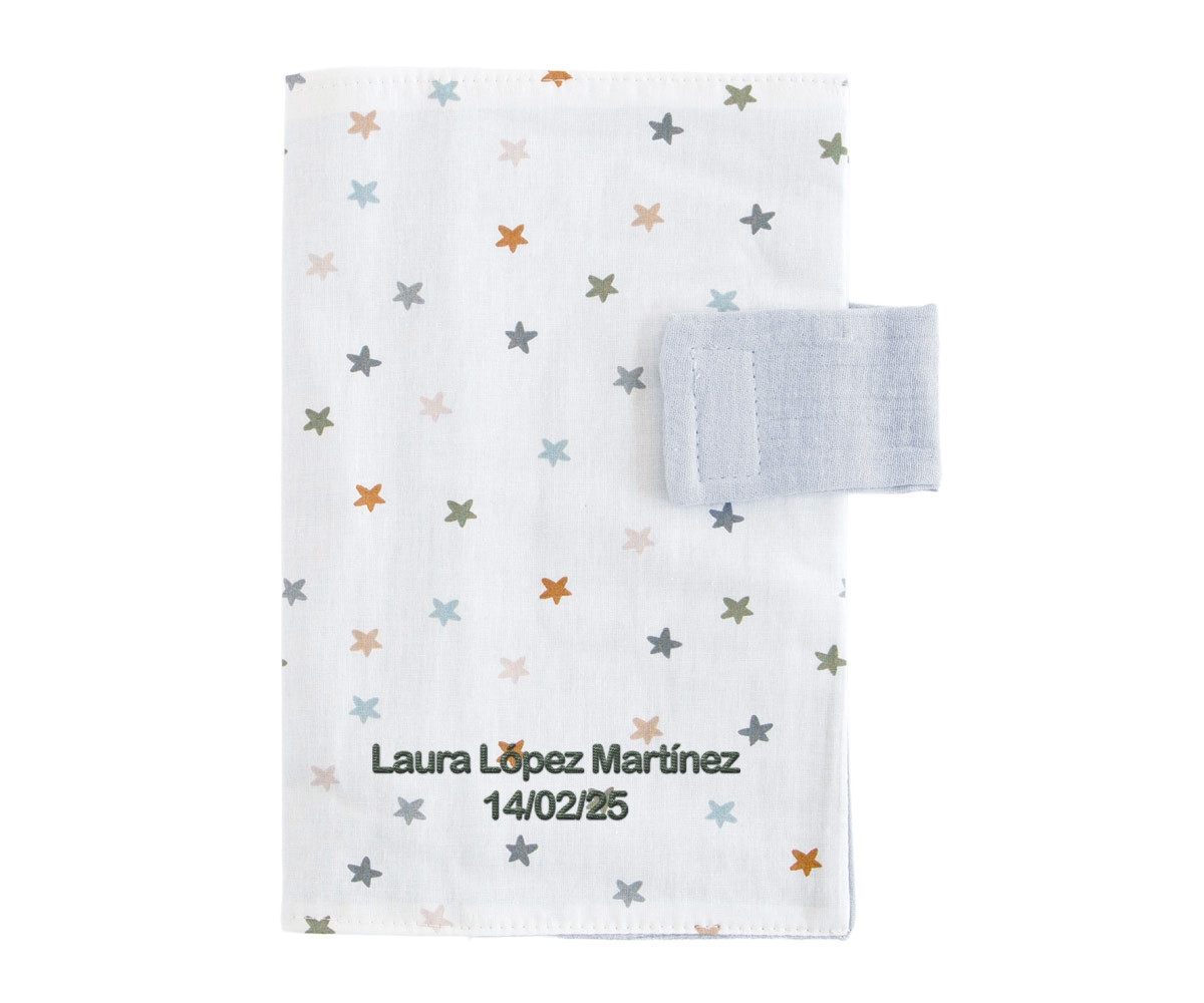 Portadocumentos Little Stars Blue Personalizable